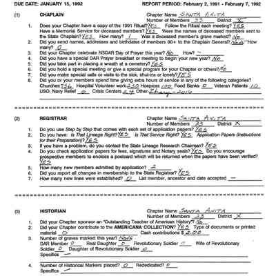 CSSDAR Master Questionnaire 1991-1992