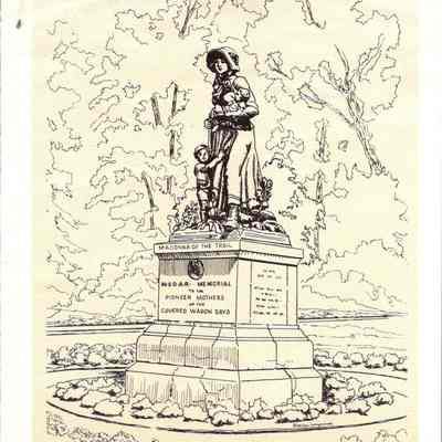The Madonna of The Trail Monument Drawing