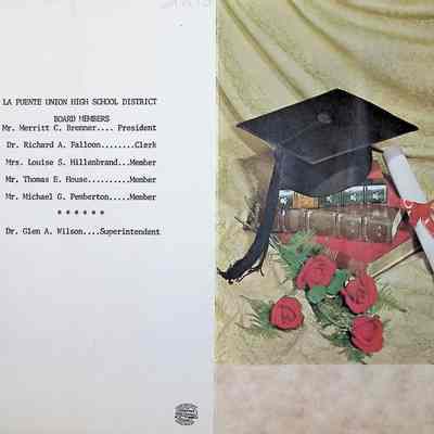 La Puente Adult High School Awards Program Card