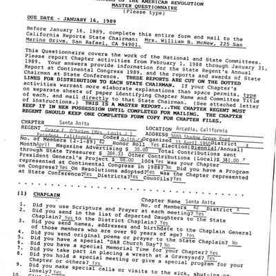 CSSDAR Master Questionnaire 1989