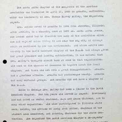 The Founding of the Santa Anita Chapter