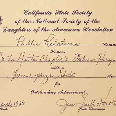 CSS DAR State Award for Second Prize