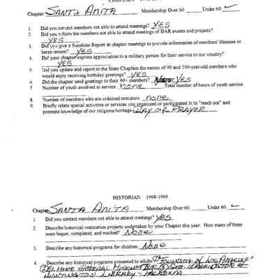CSSDAR Master Questionnaire 1998-1999