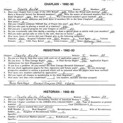 CSSDAR Master Questionnaire 1992-1993