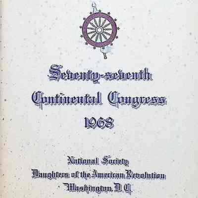 77th Continental Congress program, 1968