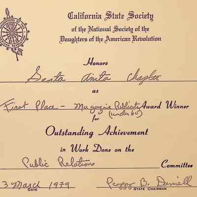 CSS DAR Award for Magazine Publication, March 1979