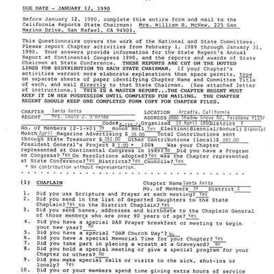 CSSDAR Master Questionnaire 1990