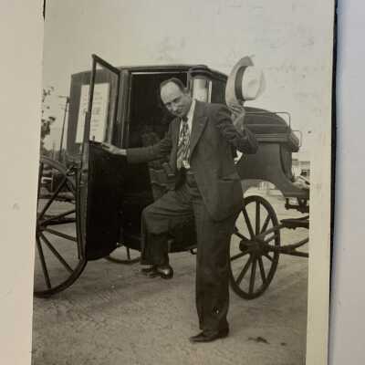 Man at William Parker Lyon Pony Express Museum