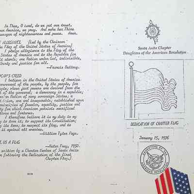 DAR Chapter Santa Anita's Dedication of Chapter Flag,1976