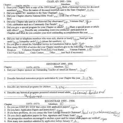 CSSDAR Master Questionnaire 1995-1996