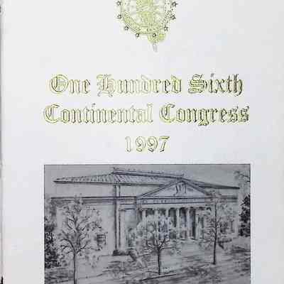 106th Continental Congress program, 1997