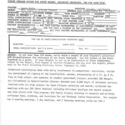 CSSDAR Oral Report 1987-1988