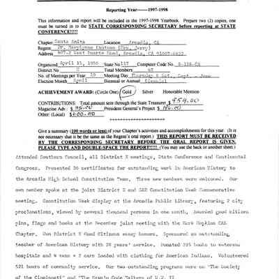 CSSDAR Annual Report for 1997-1998