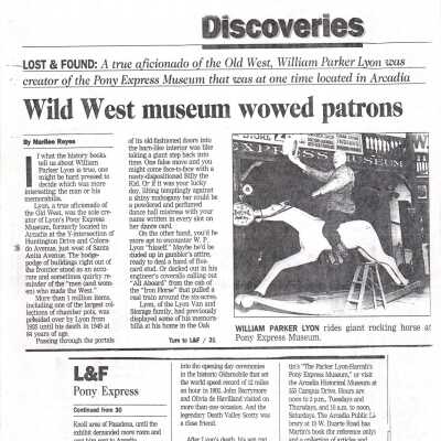 "Wild West Museum Wowed Patrons"