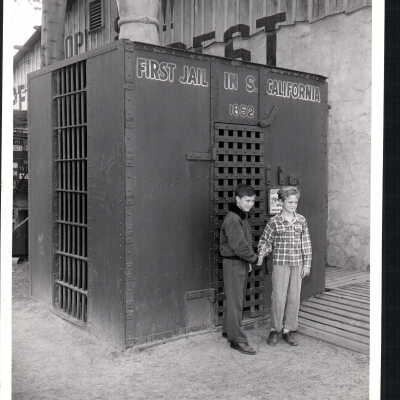 Two Boys at the Jail Exhibit at the Pony Express