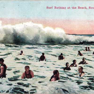 Surf Bathing at the Beach, Southern California