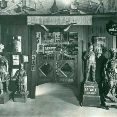 Western memorabilia in Arcadia's Pony Express Museum, c 1950s