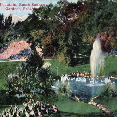 Fountain, Busch Sunken Gardens, Pasadena
