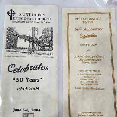 St John's Episcopal Church 50th Anniversary Brochures