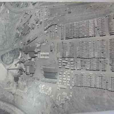 Aerial photo of unknown Lumber Yard