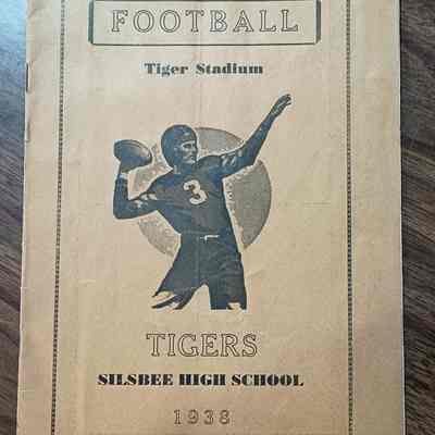 Silsbee High School Football Roster dated 1938