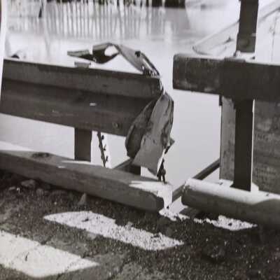 Photo of Damaged Rail on Bridge