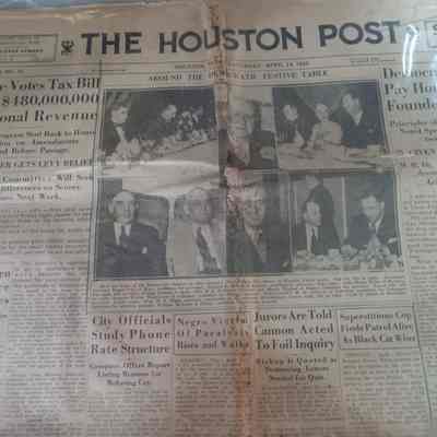 Houston Post 4/14/1934 Democrats of Texas pay homage to party founder