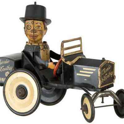 Charlie McCarthy and Edgar Bergen toy car.