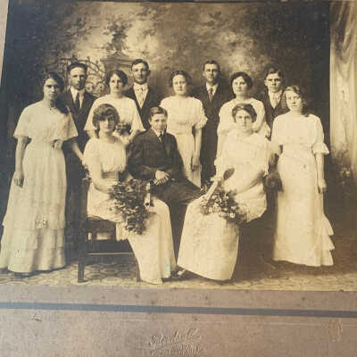 Photograph of Corrine Ecord and group