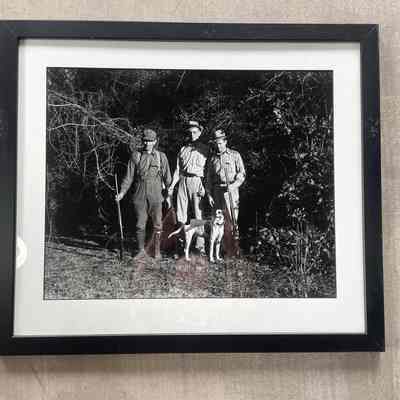 Framed Photo of Men Hunting in the Big Thicket