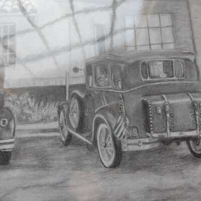 Drawing of Model A Ford