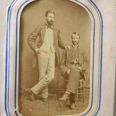 Tin Type - Two Men, One Standing and One Seated