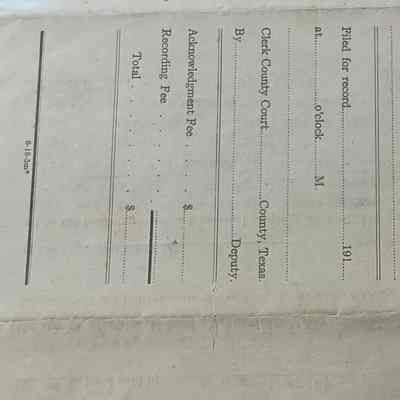 Bill of Sale dated June 4, 1920 for $250 from R.L. Weathersby to W W Kirkpatrick for 4 red cows