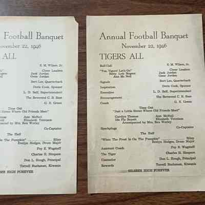 Annual Football Banquet - Silsbee High School - November 22, 1946