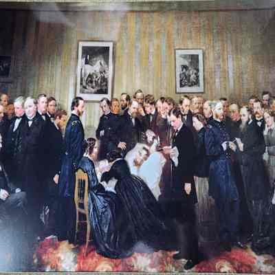 Lincoln Death Bed Photo