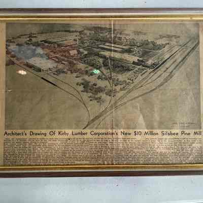 Framed Kirby lumber article