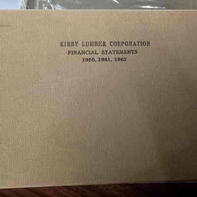 Kirby Lumber Company - Financial Statements 1960, 1961, 1962