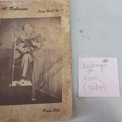 Al Robinson Song Book No. 1 belongs to Alvin (Nedra)
