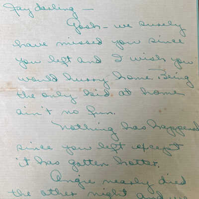 Letter to Jay From his Sister