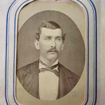 Tin Type - Young Man with Mustache and Tie