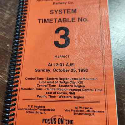 System Timetable Number 3