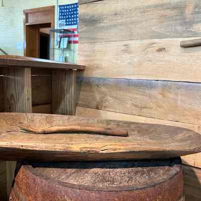 Wooden dough bowl