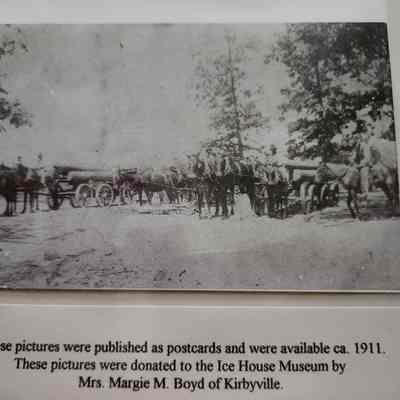 Photo of Men, Horses, and Mules Logging made into Post Cards available in 1911