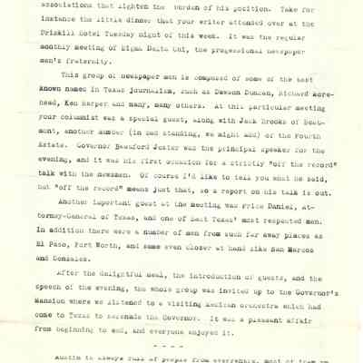 News Article - "Read About Austin" David Read February 13, 1947