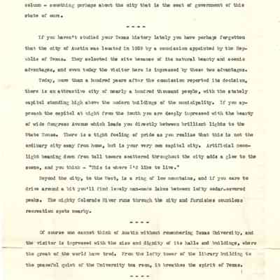 News Article - "Read About Austin" David Read February 27, 1947