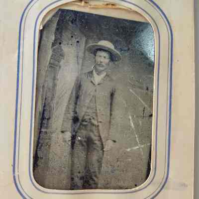 Tin Type - Man Standing in Hat