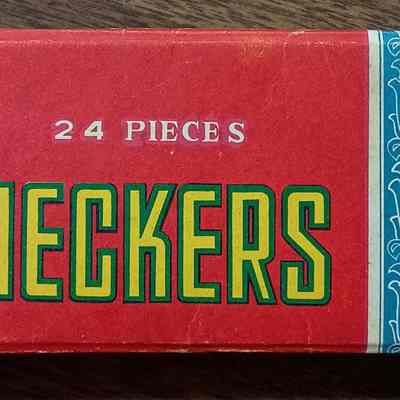 Mini checkers set without board donated by Eddie Van Winkle