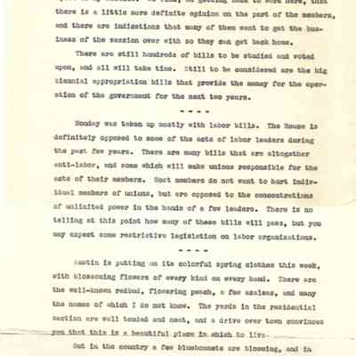 News Article - "Read About Austin" March 31, 1947 - David Read