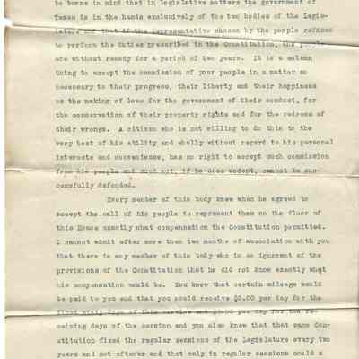 John H Kirby Writing on Views of a Legislature