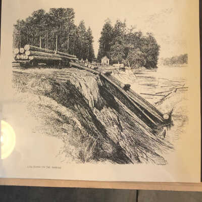 Log Dump on the Sabine by Bob Wygant